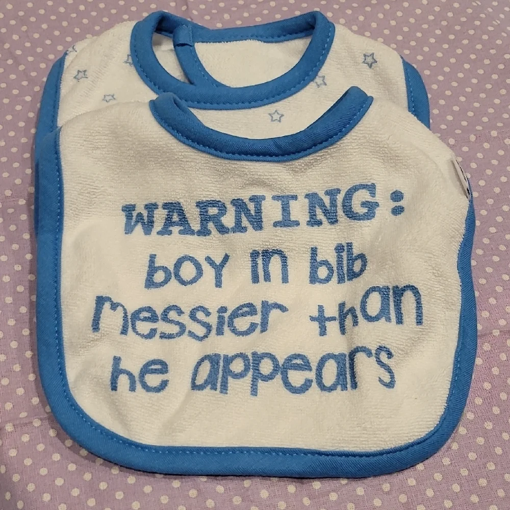 Blue Baby Bib and Sock Set